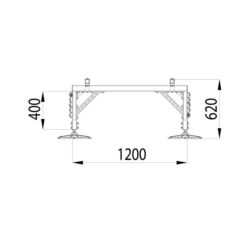 Конструкция опорная для установки оборудования TECHNORAPTOR FOOT 1200х5000 тип 1 HD КМ TR0227 фото в каталоге от BTSprom.by