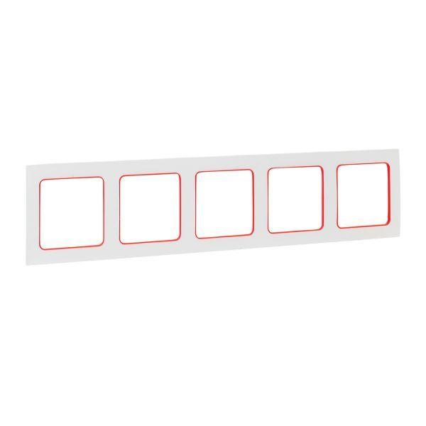 рамка 5-м стокгольм бел. с линией цвета красн. ekf eym-g-306-10 от BTSprom.by
