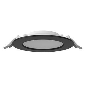 светильник светодиодный dl-01 slim 160мм 15вт 4000к 176x39мм ip65/40 круглый встраив. аварийный автономный постоянного действия с опаловым рассеив. ral9005 черн. муар varton v1-rf-90083-10a00-6501540 от BTSprom.by