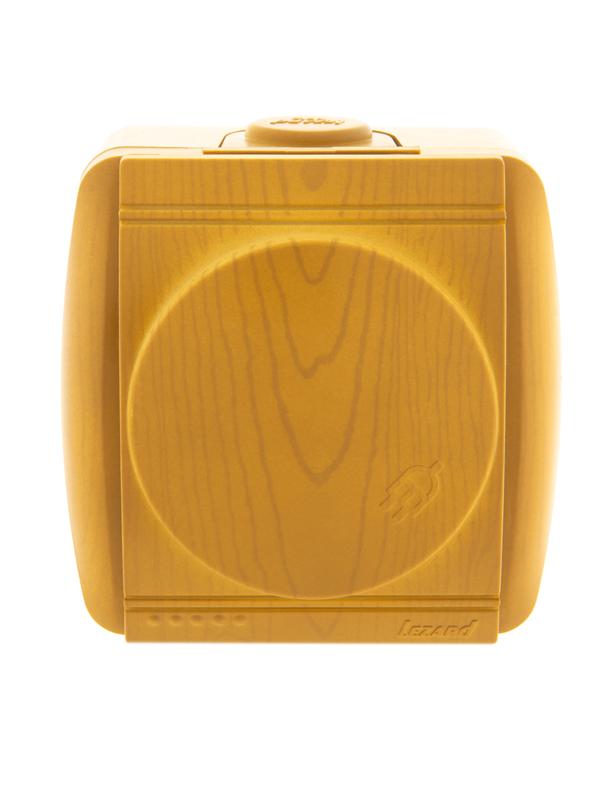 розетка 1-м оп nata 16а ip20 с заземл. с защ. крышкой керамика ольха lezard 710-0700-123 от BTSprom.by