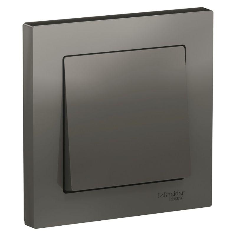 выключатель 1-кл. сп atlasdesign 10а ip20 (сх. 1) 10ax в сборе сталь se atn000912 от BTSprom.by