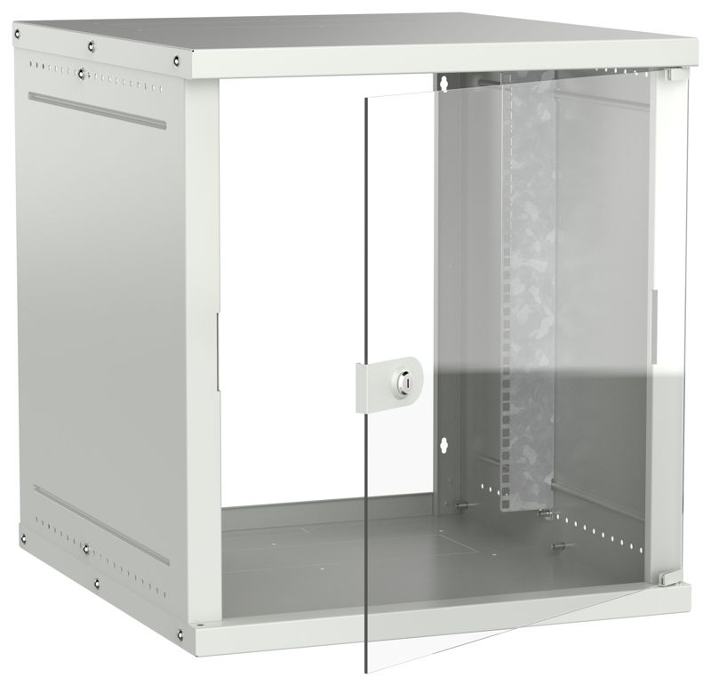 шкаф настенный 12u 600х650мм дверь стекл. сер. generica lwe3-12u67-gf-g от BTSprom.by