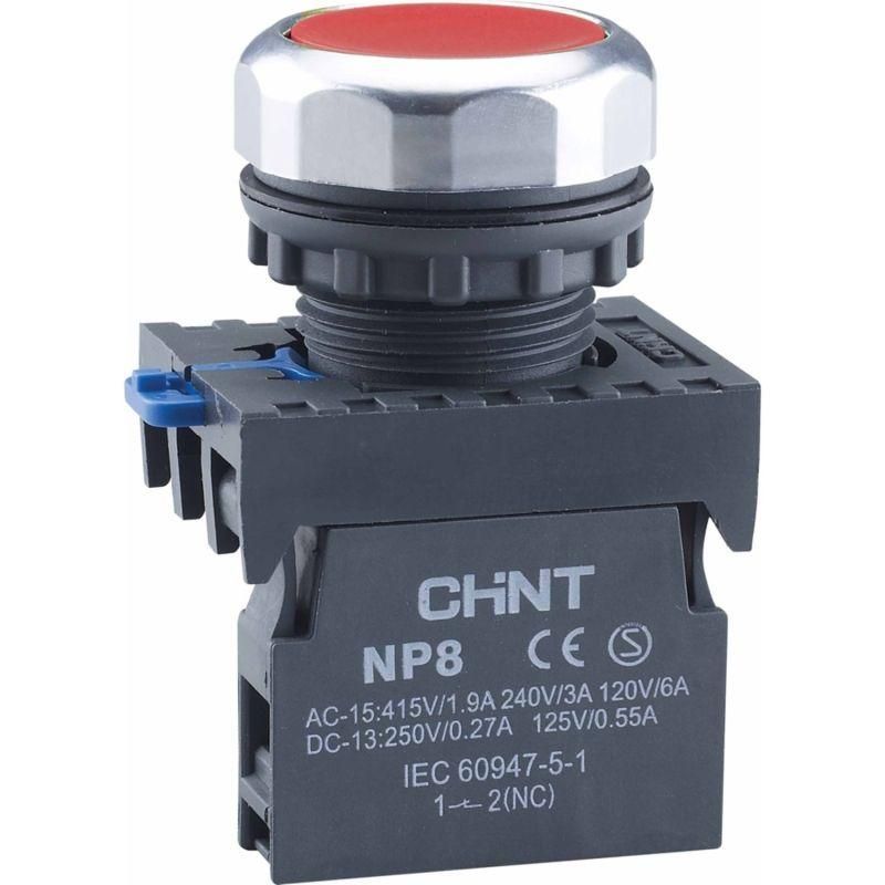 кнопка управления np8-01bn/4 без подсветки красн. 1нз ip65 (r) chint 667231 от BTSprom.by