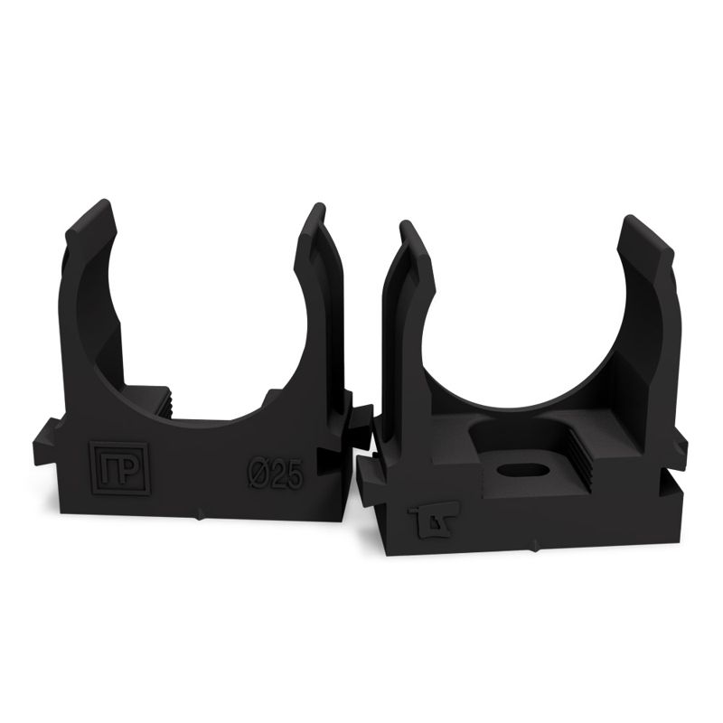 держатель для труб (клипса) d25мм для монтажн. пистолета атмосферостойкая черн. промрукав pr13.0407 от BTSprom.by