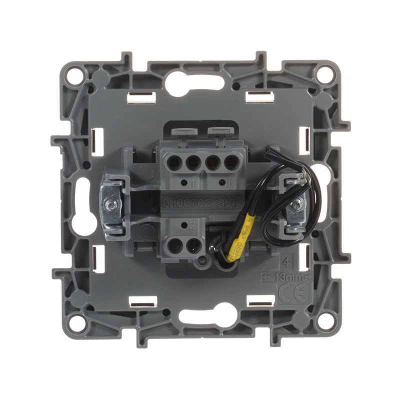  Выключатель 1-кл. СП Etika 10А IP20 250В 10AX с подсветкой/индикацией авт. зажимы механизм антрацит IEK 672603 фото в каталоге от BTSprom.by