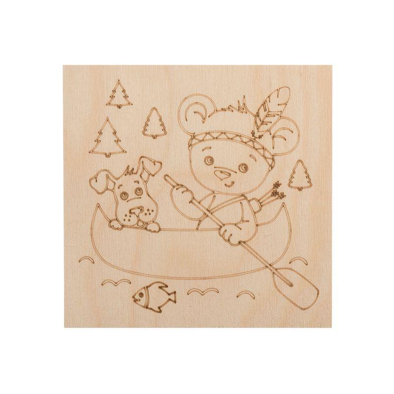  Набор досок для выжигания "Мишки" 150х150мм пакет (уп.5шт) Rexant 12-0931 фото в каталоге от BTSprom.by