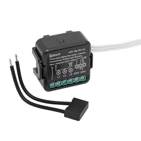  Реле умное в подрозетник 3-канальное Zigbee Connect Select без нейтрали EKF ssh-3g-zb-nn фото в каталоге от BTSprom.by