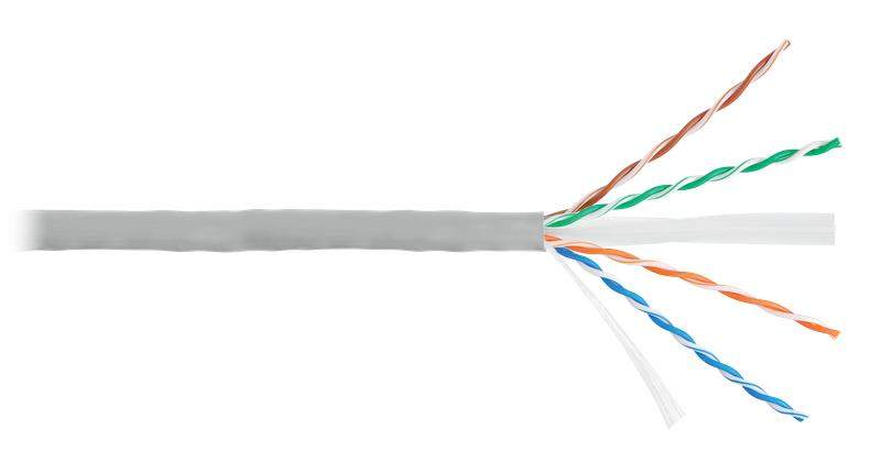 кабель u/utp кат.6 (класс e) 4 пары 23 awg (0.55мм) тест по iso/iec 250мгц ож bc чистая медь внутр. lszh нг(а)-hfltx гарантия: 5 лет / 15 лет системн. свет. сер. (уп.305м) nikolan nkl 4140c-gy от BTSprom.by