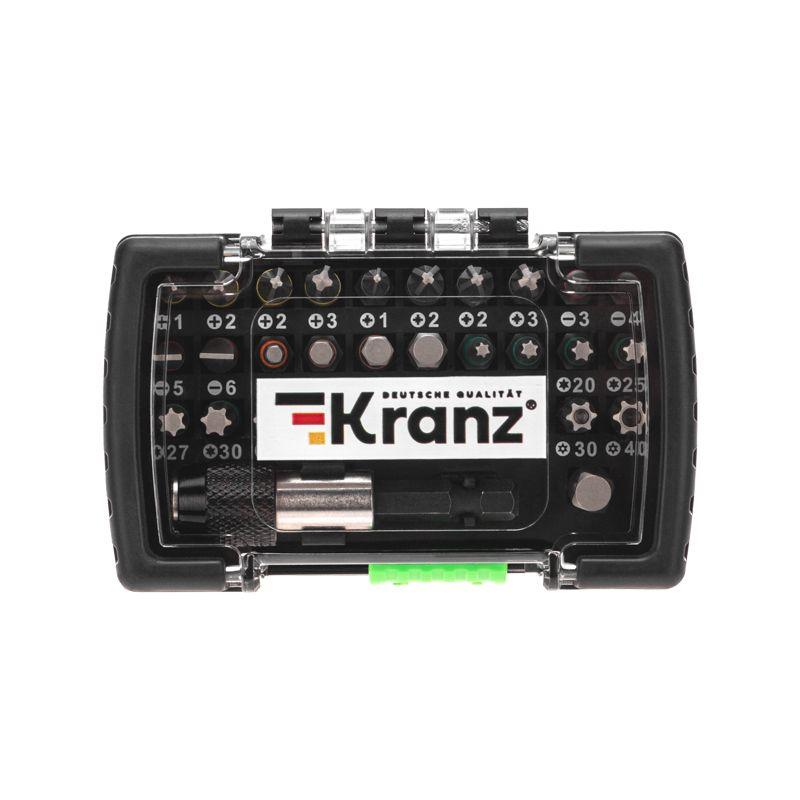 набор бит с магнитным держателем пластиковый кейс 32 шт kranz kr-92-0464 от BTSprom.by