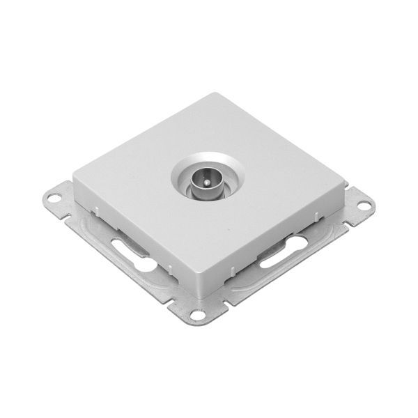  Розетка телевизионная TV 1-м СП Эпика механизм алюм. EKF UP1-SOA-TV-1 фото в каталоге от BTSprom.by