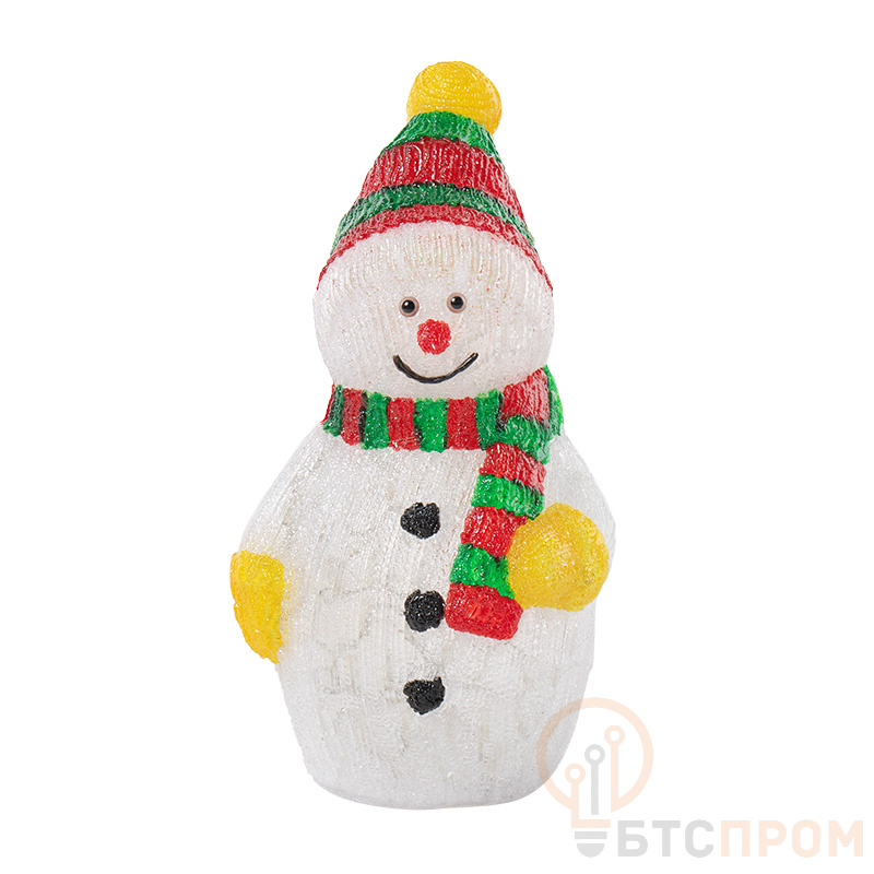  Акриловая светодиодная фигура Снеговик с шарфом 60 см, 200 светодиодов фото в каталоге от BTSprom.by