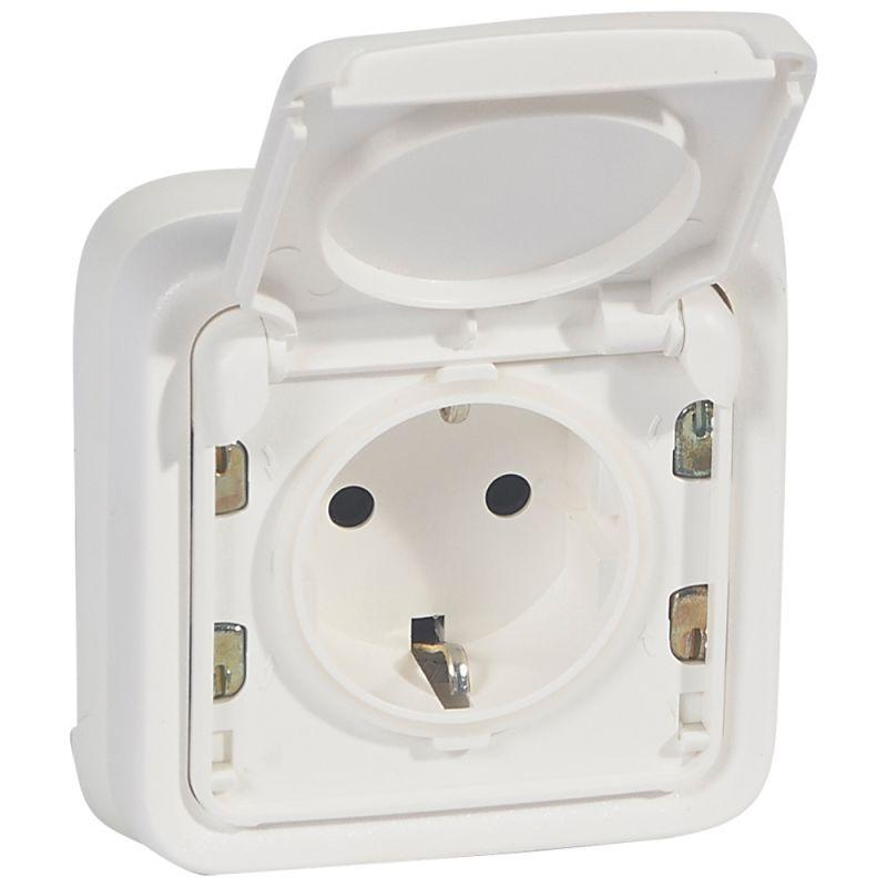 розетка 1-м сп plexo artic 16а ip55 250в антибактер. 2p+e с заземл. немецк. стандарт в сборе бел. leg 070773 от BTSprom.by