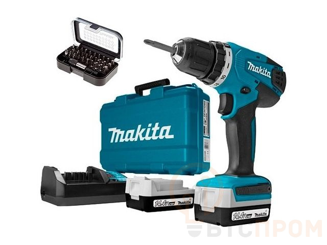 Аккум. дрель-шуруповерт MAKITA 14.4V G-battery DF 347 DWE X8 в чем. (14.4 В, 2 акк., 1.5 А/ч Li-Ion, 2 скор., 23 Нм, шурупы до 6 мм, G-series) DF347DWEX8 фото в каталоге от BTSprom.by  Аккум. дрель-шуруповерт MAKITA 14.4V G-battery DF 347 DWE X8 в чем. (14.4 В, 2 акк., 1.5 А/ч Li-Ion, 2 скор., 23 Нм, шурупы до 6 мм, G-series) DF347DWEX8 фото в каталоге от BTSprom.by