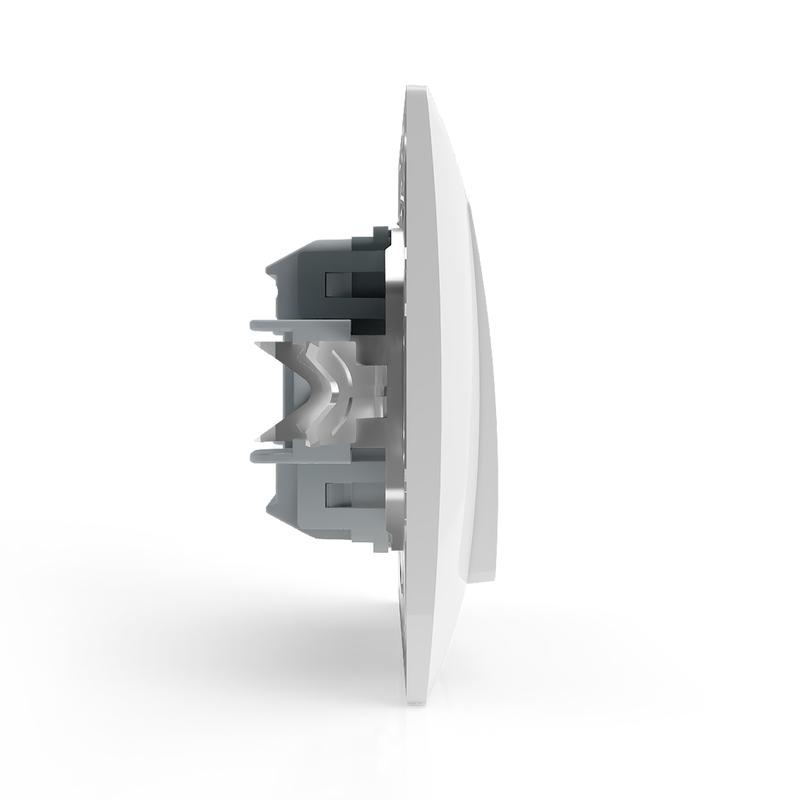  Переключатель проходной 2-кл. СП AVA 10А IP20 в сборе бел. TOKOV LIGHTTKL-AV-P2F-C01 фото в каталоге от BTSprom.by