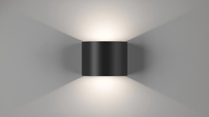 бра двухстороннее tape gw-a310r-6-bl-ww 6вт 3000к ip54 черн. designled 00-00002101 от BTSprom.by