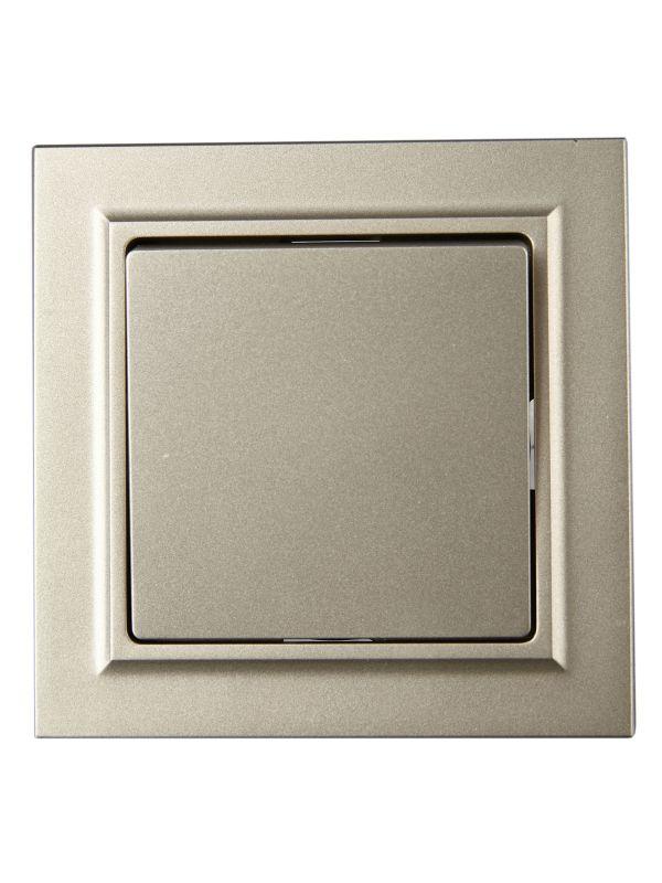  Выключатель 1-кл. СП BRITE ВСР10-1-0-БрШ 10А в сборе шампань IEK BR-V10-0-10-K37-F фото в каталоге от BTSprom.by