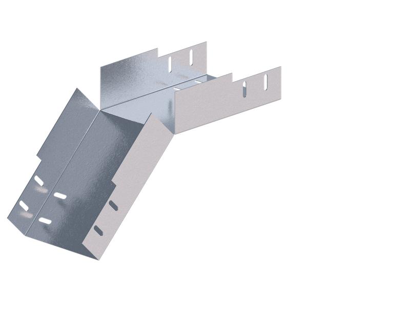 лоток монтажный угловой 45град. вниз 150х65 сталь 1мм лу45н.150.65.375.1.1 соэми н0121360423 от BTSprom.by