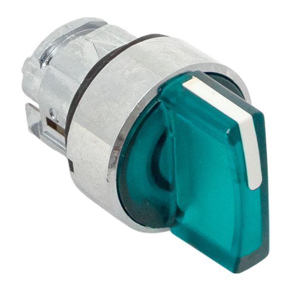  Механизм переключателя исполнительный XB4 IP65 на 3 положения возвратный без фиксации с подсветкой с короткой ручкой зел. EKF XB4BD3L-G-65 фото в каталоге от BTSprom.by