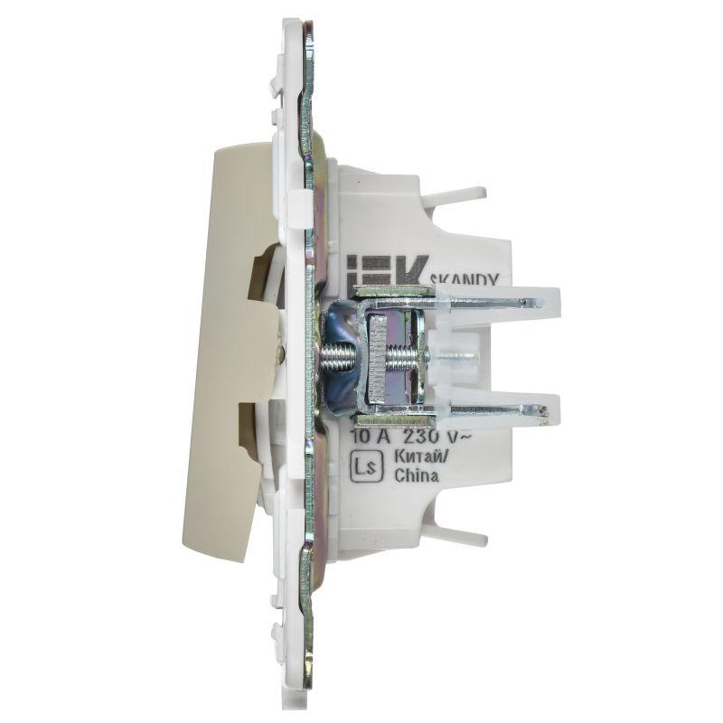 Выключатель 2-кл. SKANDY 10А SK-V16B для отелей с индикацией беж. IEK SK-V20-2-10-K10 фото в каталоге от BTSprom.by