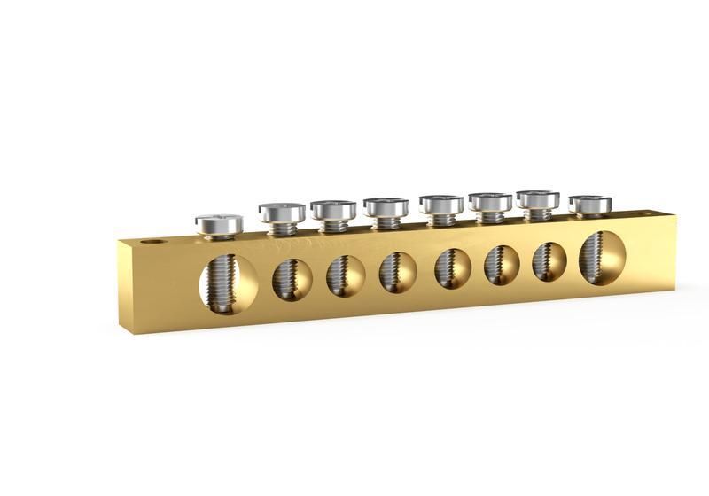 шина pen "земля-ноль" 6х9мм 8 отвер. латунь tokov electric tke-bsb-69-8-n/pen от BTSprom.by