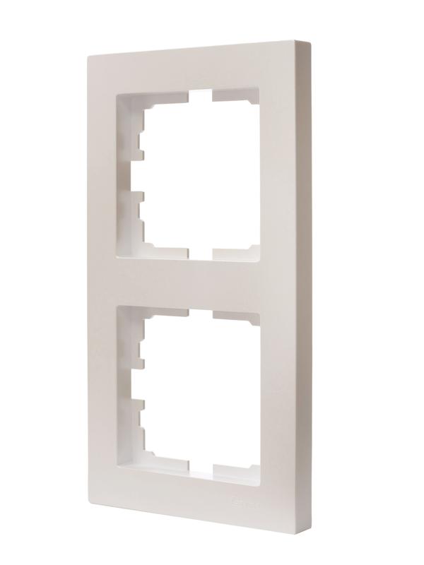  Рамка 2-местн. вертик. VESNA жемчуж./бел. перламутр LEZARD 742-3000-152 фото в каталоге от BTSprom.by