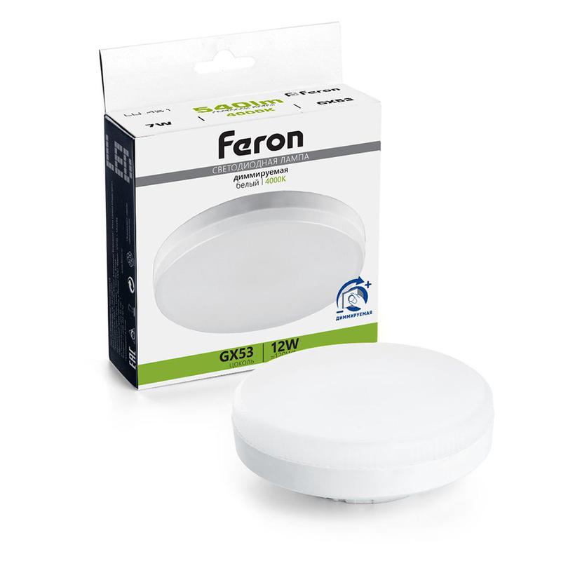 лампа светодиодная диммируемая 12вт 230в gx53 4000к lb-456 feron 51065 от BTSprom.by