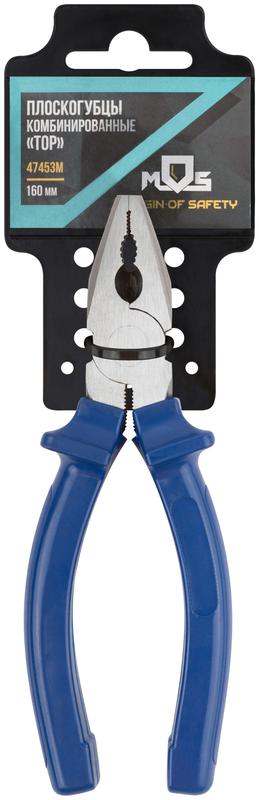  Плоскогубцы комбинированные "Тор" инстр. сталь пластиковые ручки 160мм MOS 47453М фото в каталоге от BTSprom.by