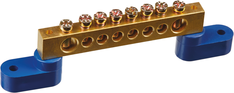 шина нулевая на двух угловых изоляторах 8х12-8 navigator 71177 от BTSprom.by