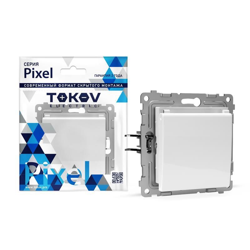 розетка 1-м сп pixel 16а ip20 с заземл. защ. шторки с крышкой механизм бел. tokov electric tke-px-r1zsw1-c01 от BTSprom.by