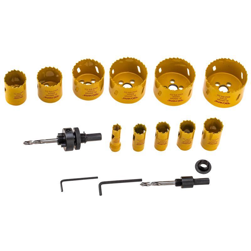  Набор коронок Bimetal (14 20 22 25 30 35 40 51 60 64 67) 16 предметов метал. кейс Kranz KR-92-0203-1 фото в каталоге от BTSprom.by