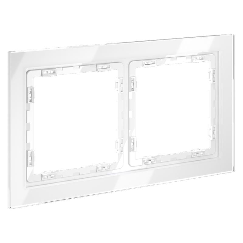  Рамка 2-м S70 стеклян. бел. Voltum VLS110201 фото в каталоге от BTSprom.by