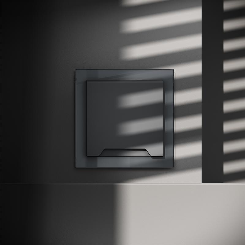  Розетка 1-м СП S70 16А с заземл. защ. шторки + крышка механизм графит Voltum VLS040307 фото в каталоге от BTSprom.by