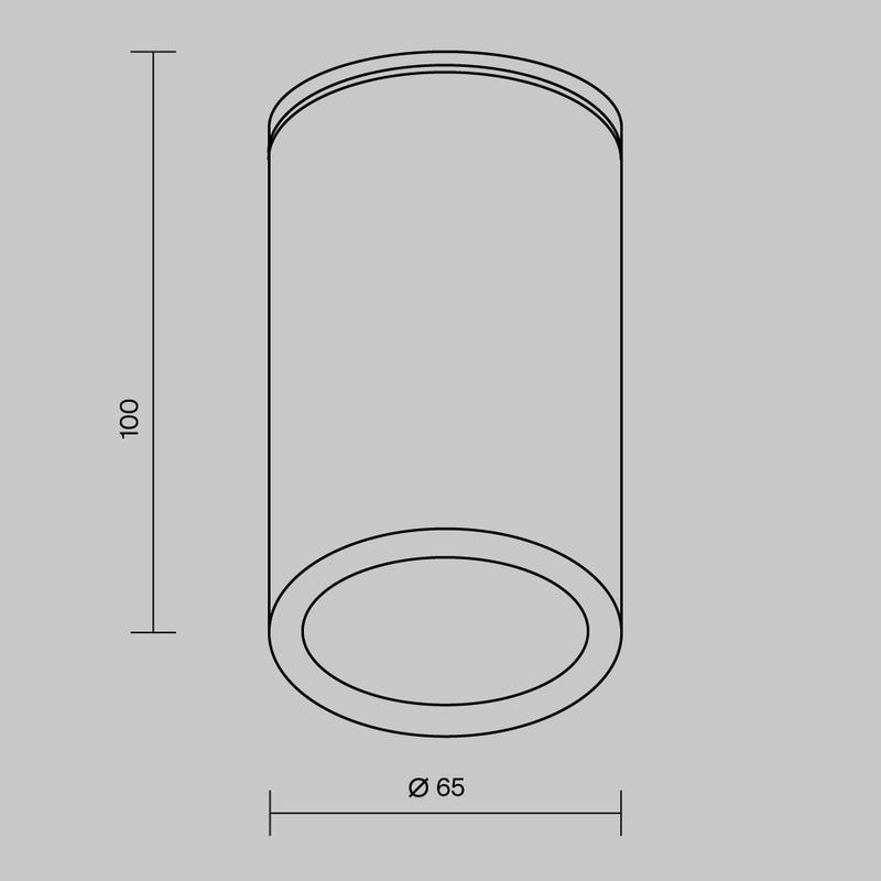  Светильник Roll 1х50Вт GU10 IP54 потолочн. Maytoni O307CL-01B фото в каталоге от BTSprom.by