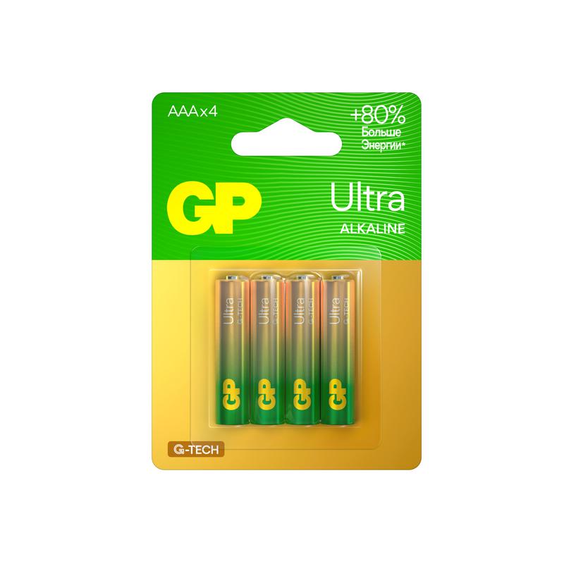 элемент питания алкалиновый aaa/lr03 1.5в ultra alkaline g-tech (блист.4шт) gp 1233 от BTSprom.by