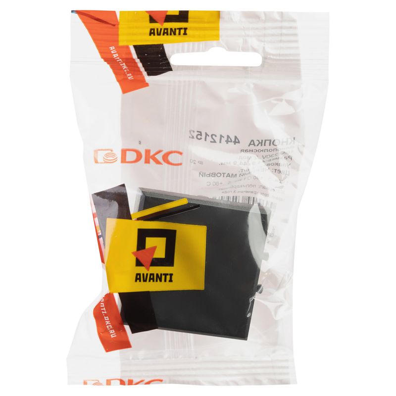  Кнопка модульная 1-кл. 2мод. Avanti "Черный матовый" DKC 4412152 фото в каталоге от BTSprom.by