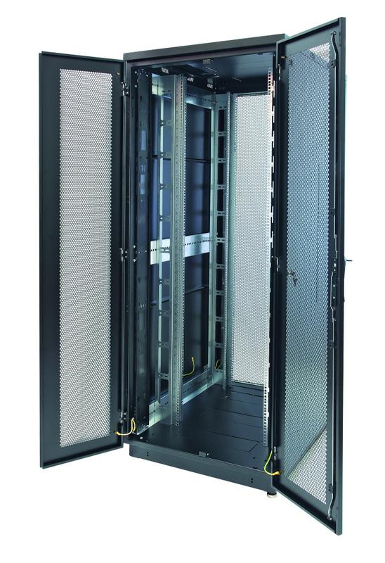 шкаф racknet s3000 42u 800х1000 передн. дверь перфорир. двухстворчат.; задн. дверь перфорир. двухстворчат. черн. eurolan 60f-42-8a-35bl от BTSprom.by