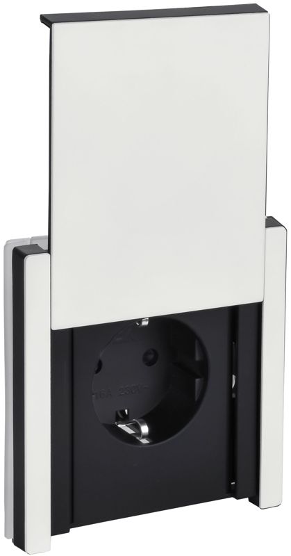 розетка 1-м сп forte&piano fp219m 16а ip44 с заземл. защ. шторки с крышкой безвинтовое крепление бел. iek fp-r16-16-1-44-m-k01 от BTSprom.by