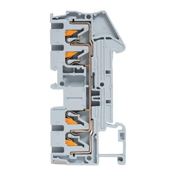  Колодка клеммная пружинная 2.5 Push-in 4 вывода сер. EKF PIT-2.5-4 фото в каталоге от BTSprom.by