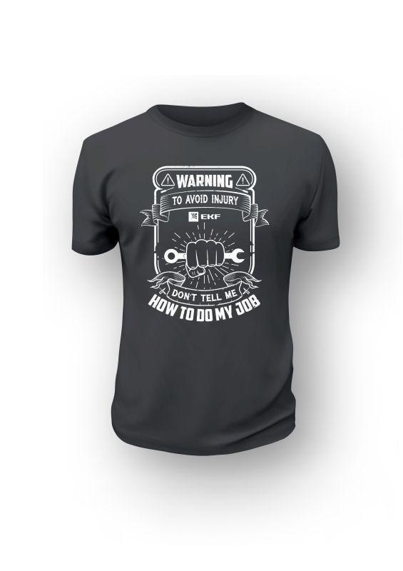 футболка "avoid injury" l черн. ekf 78961 от BTSprom.by