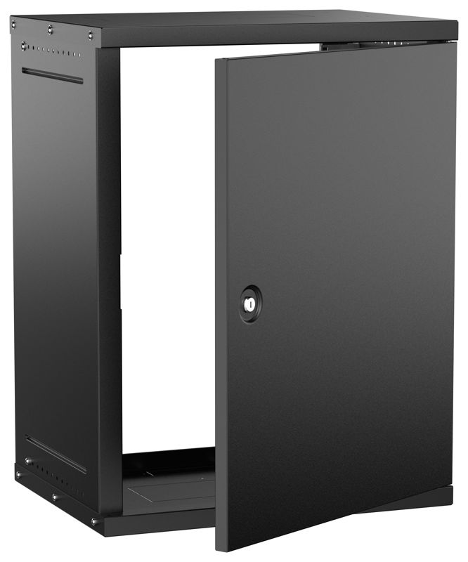 шкаф настенный 15u 600х450мм дверь метал. черн. generica lwe5-15u64-mf-g от BTSprom.by