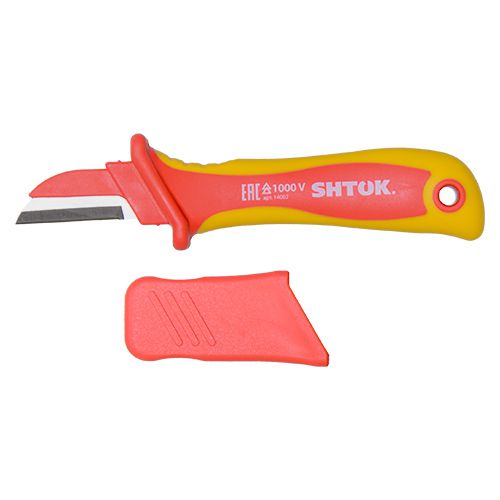 нож для снятия изоляции с частично изолированным лезвием 1000в vde (14002) shtok 376545 от BTSprom.by