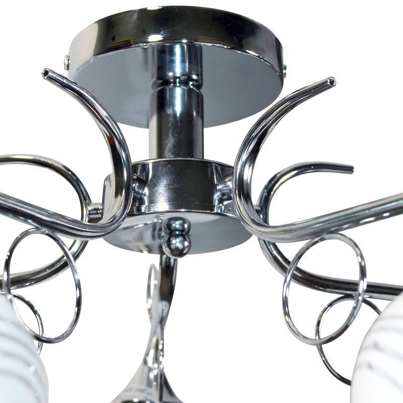  Светильник 11280-3/5 (Плафон 8317) НПБ 01-5х60-158 Е27 ИУ хром Элетех 1005404870 фото в каталоге от BTSprom.by