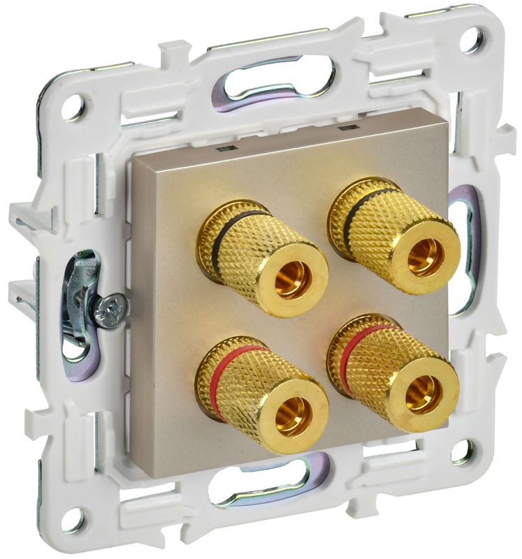 аудиорозетка 4-м skandy sk-a01sh шампань iek sk-s40-k37 от BTSprom.by