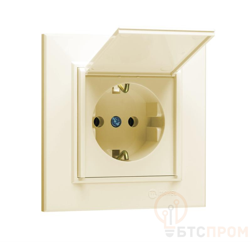 Розетка с/з и крышкой СП Karea 16А IP20 крем. Makel 56010099 фото в каталоге от BTSprom.by  Розетка с/з и крышкой СП Karea 16А IP20 крем. Makel 56010099 фото в каталоге от BTSprom.by