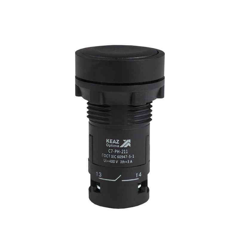 кнопка с фиксацией optisignal compact d22 с7-ph-211 черн. 1но+1нз xb7nh25 кэаз 362073 от BTSprom.by