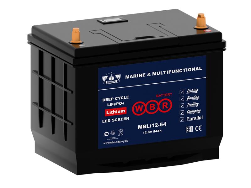  Аккумулятор тяговый лодочный литиевый (литий железо фосфатный LiFePO4) 12В 54А.ч WBR MBLi12-54 фото в каталоге от BTSprom.by