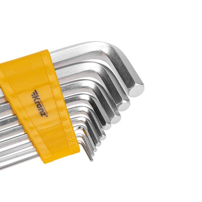  Набор ключей имбусовых HEX 2.0-12мм CrV 9шт удлиненные Kranz KR-12-5213 фото в каталоге от BTSprom.by