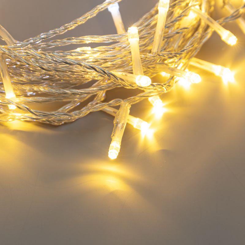  Гирлянда светодиодная "Нить" 10м 75LED тепл. бел. 1.7Вт 230В IP44 эффект мерцания провод прозр. Neon-Night 305-526 фото в каталоге от BTSprom.by