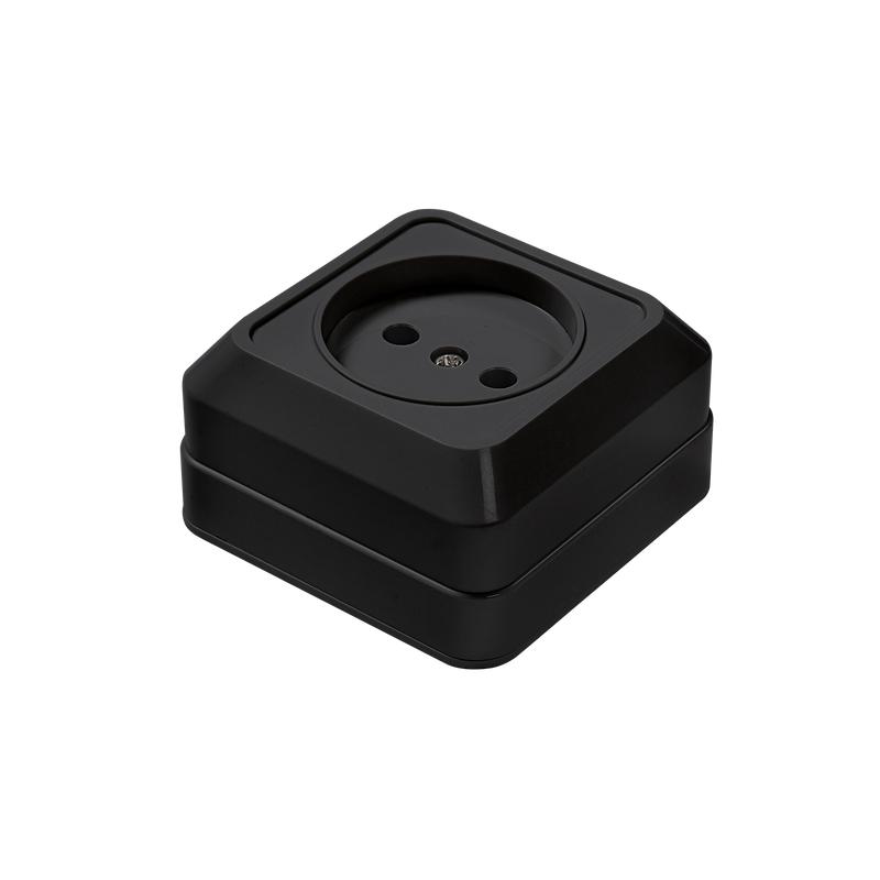 розетка 1-м bolleto накладная 7022b черн. in home 4690612061030 от BTSprom.by