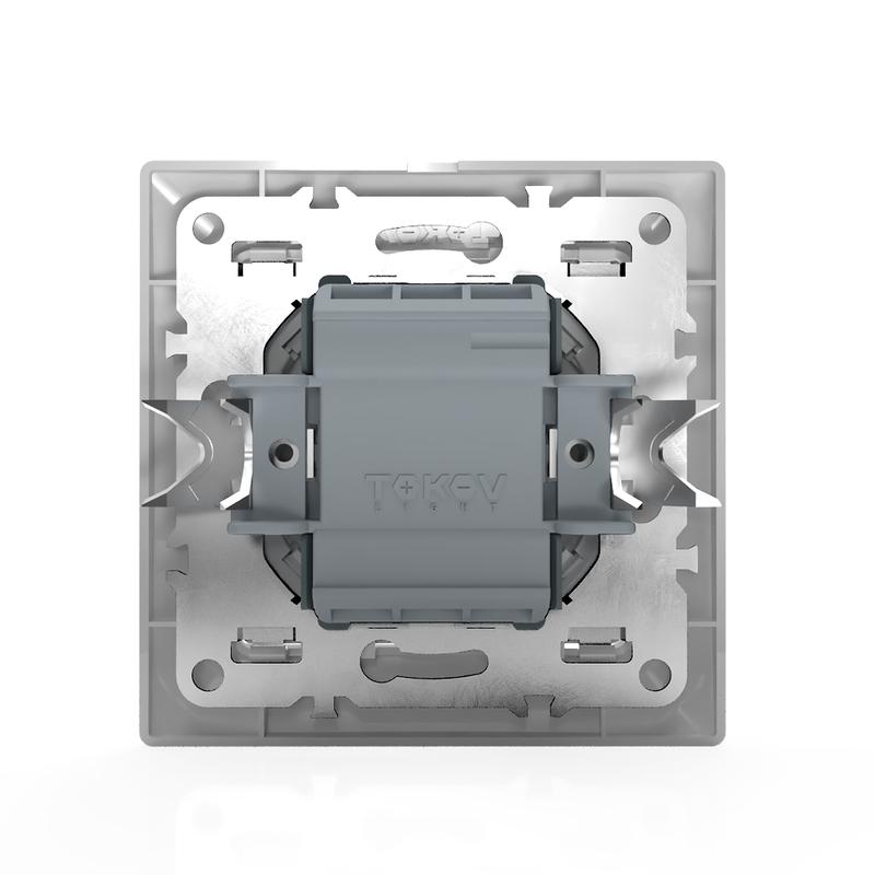  Выключатель 2-кл. СП AVA 10А IP20 с индикатором в сборе бел. TOKOV LIGHT TKL-AV-V2IF-C01 фото в каталоге от BTSprom.by